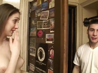 Seductive cutie shows up in arousing xxx scene